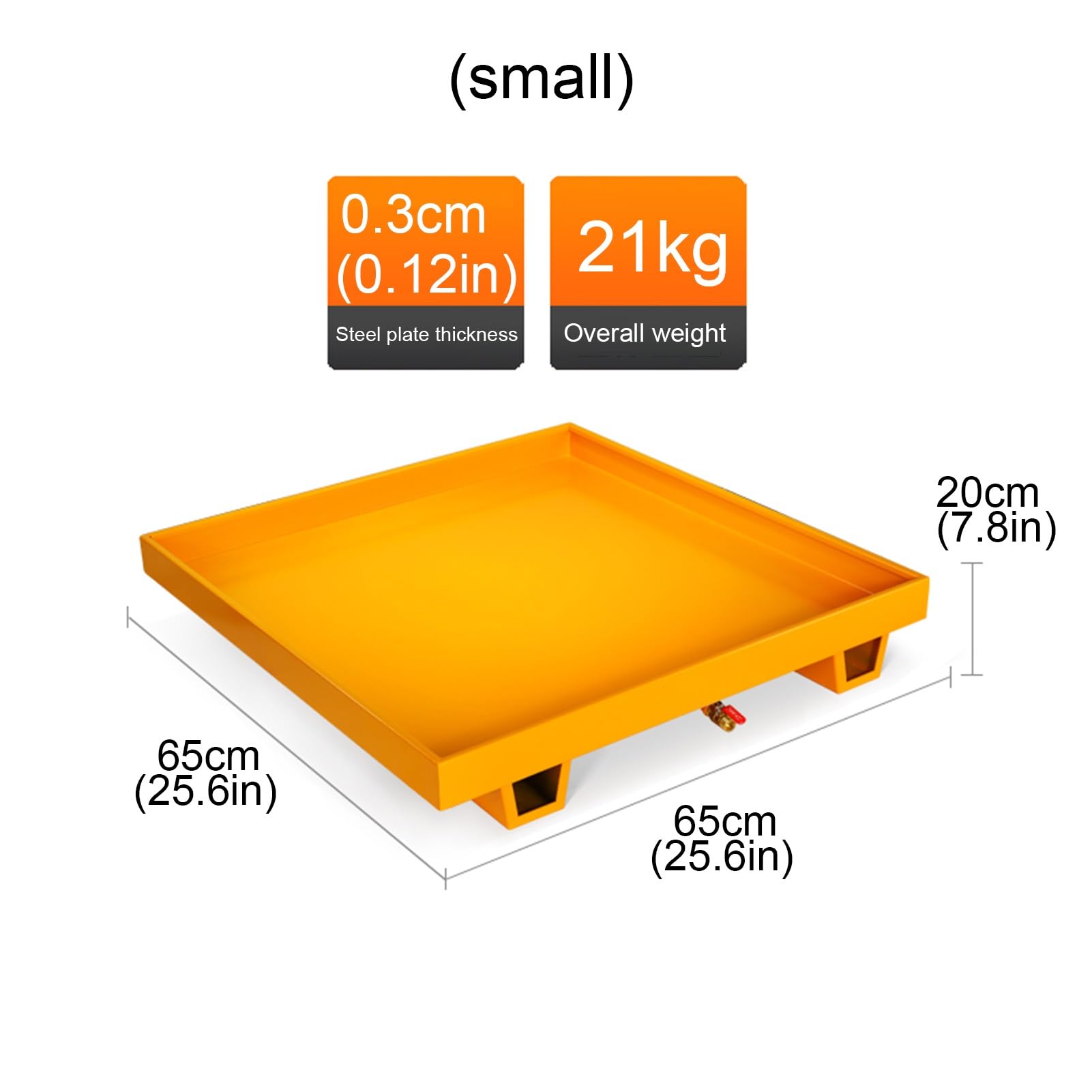 Piattaforma di contenimento resistente, piattaforma di contenimento delle fuoriuscite in metallo con uscita di scarico, vassoio di contenimento, grande piattaforma antiscivolo pallet per garage