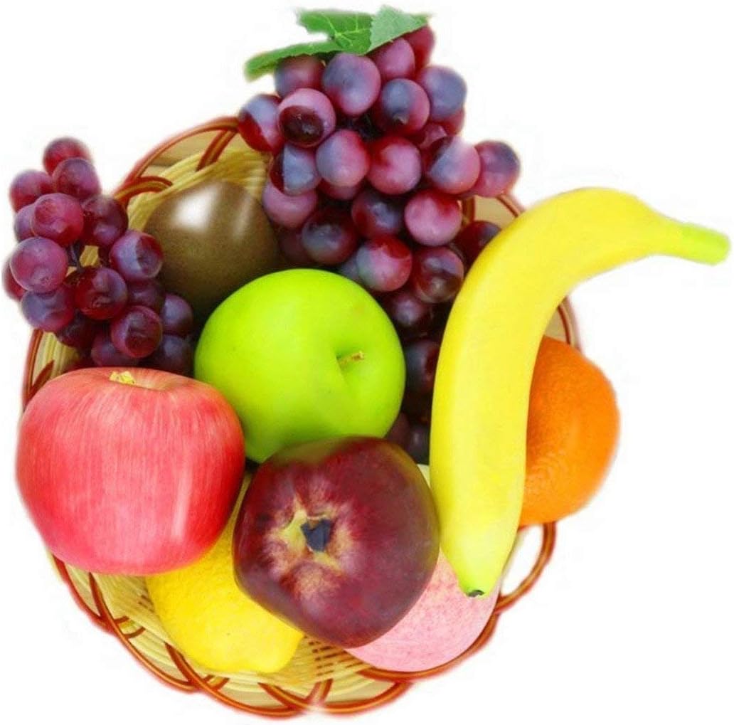 GIVBRO Fruits Decorative Artificial Plastic Realistic Looking Mixed Fruits Display Creative Home Decor/Teaching/Photography Props 10pcs