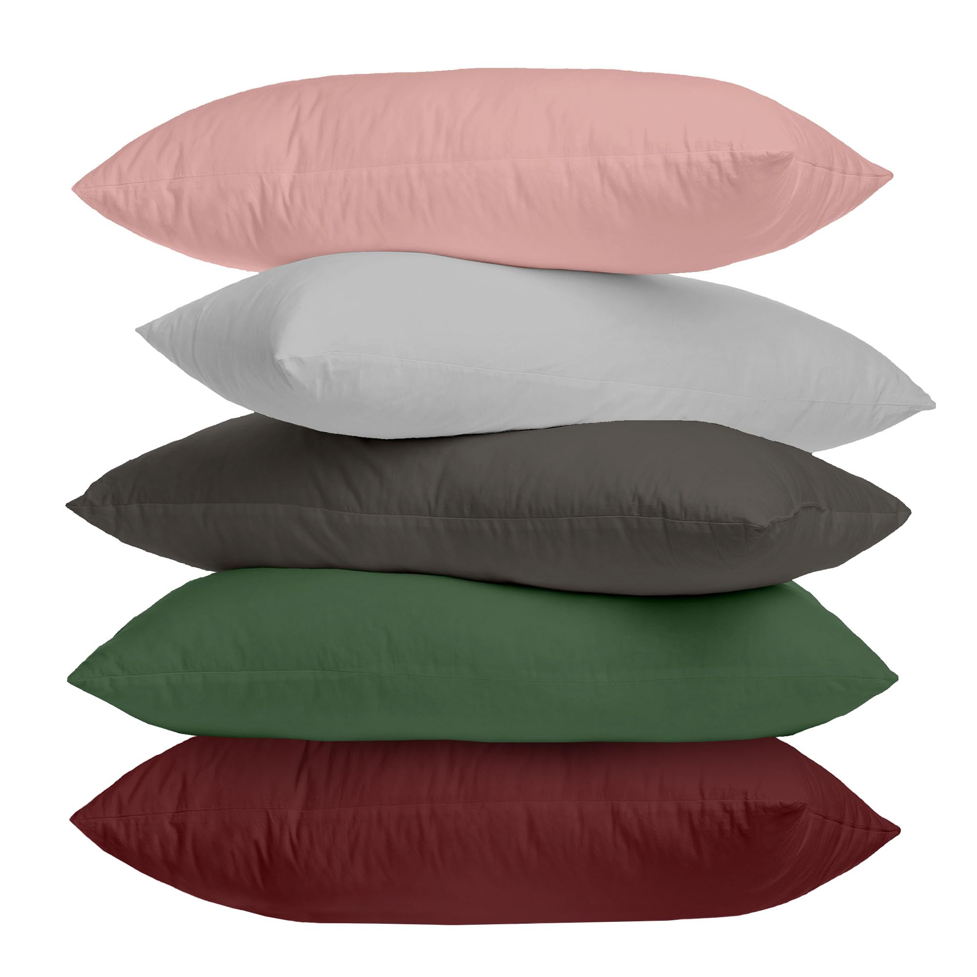 Ruggeri - Completo Letto - 100% Morbida Microfibra di Alta Qualità | 2 Federe + 1 Lenzuolo con Angoli + 1 Lenzuolo Sopra - Collezione Shiny Day (Rosa)