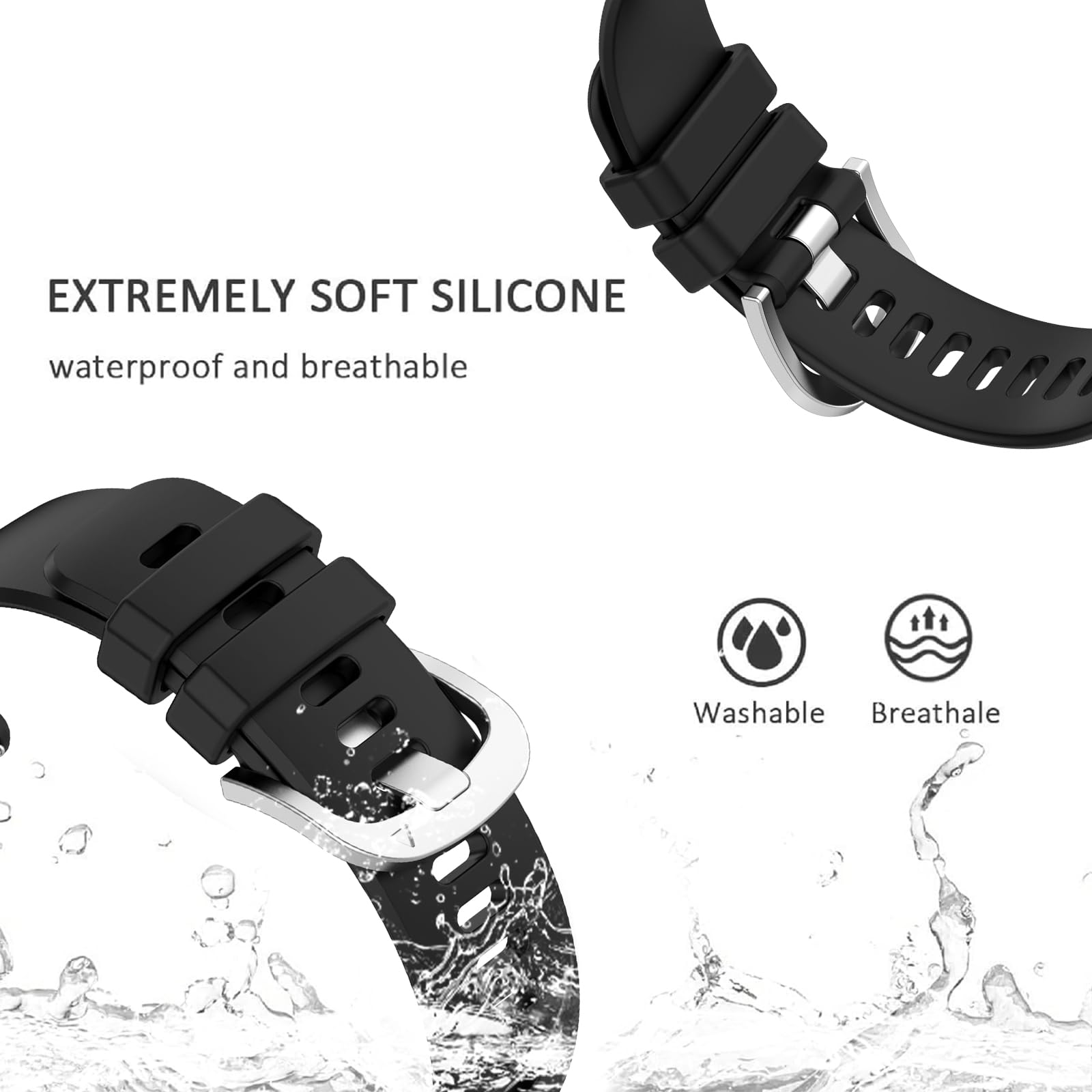 KZIOACSH Watch Strap for Garmin Approach S50/S44/Vivoactive 5/3 Music/Venu 2 Plus/Sq Music - Image 2