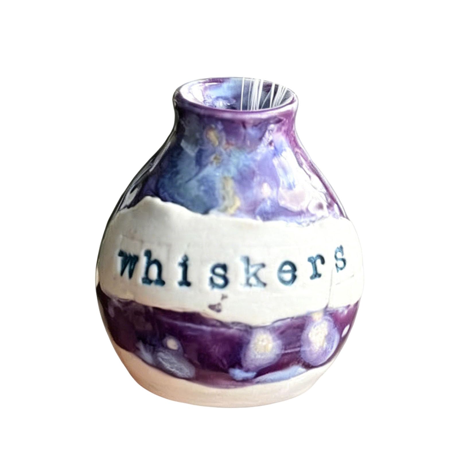 CLBDRESS Handmade Cat Whisker Keepsake Vases Multi Purpose Mini Decorative Cat Whisker Ornament Non-Fading Cats Whiskers Collector Jar for Desktop Display Decor