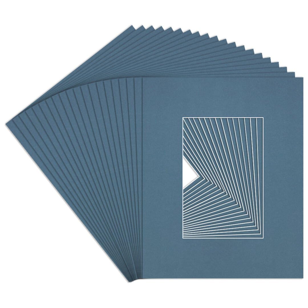 Procut Global 10x8" Pompadour Picture Mounts to Fit 6x4" Aperture - Precision Cut Cardboard Photo Mount - Ideal for Frames, Prints, Artwork & Certificates - Sizes & Colours Available - 20 Pack