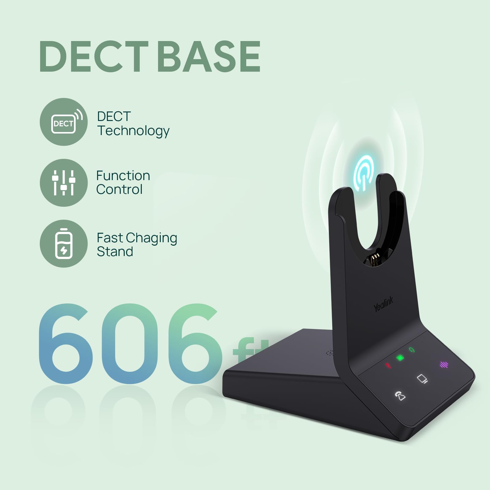 Yealink WH64 DECT & Bluetooth Headset 606ft Long Range - Dettaglio