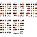 mit Schutzlaminat veredelt Everflag Aufkleber Set mit Allen Flaggen der Welt