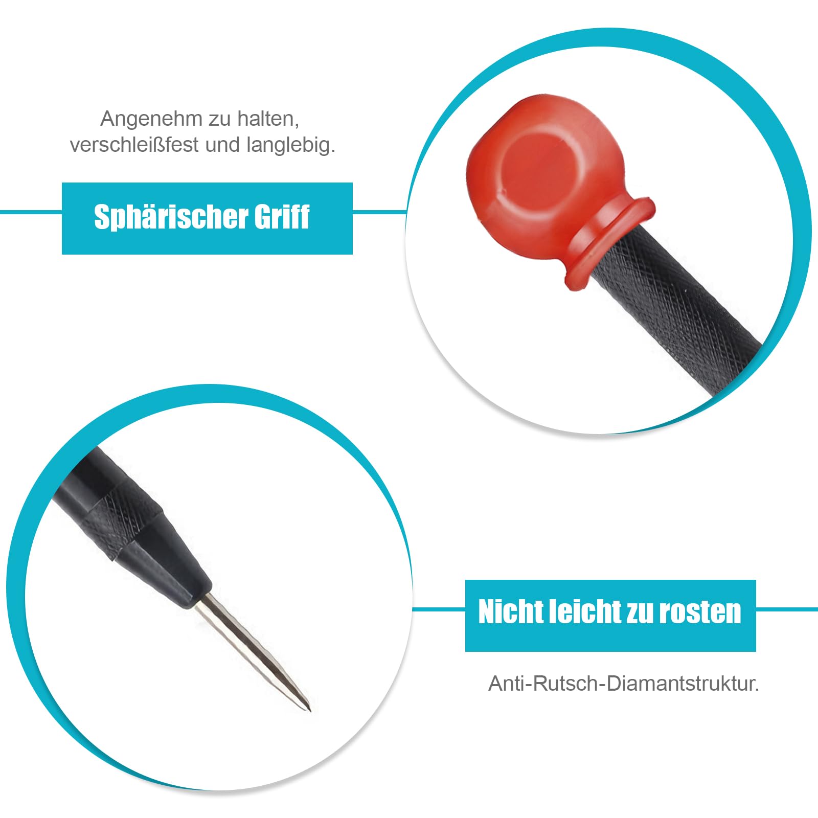 3 grani automatici, grani automatici con 4 punte di ricambio, utensili automatici in metallo a molla, per metallo, legno, vetro, lamiere di acciaio sottili