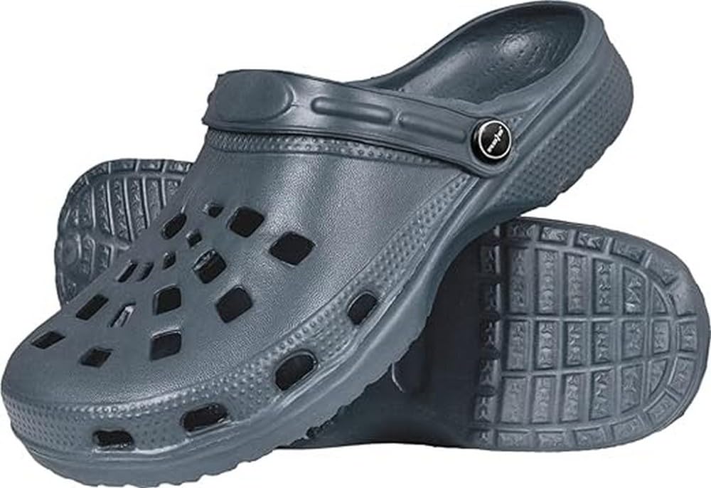 REIS BCDOTS Klapki Robocze, Ochronne, Ogrodowe, do Gastronomii, Buty Ochronne, Kolor: Szary, Rozmiar 39