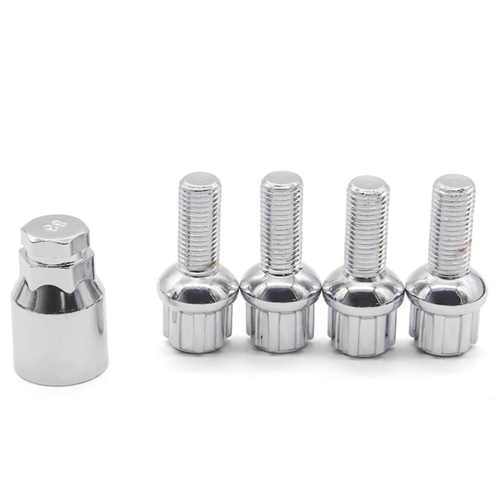 KVKAPLNNTR 4pcs M12x1.5 Anti Theft Screw Bolts Security Alloy Steel Wheels Formula Closed Acorn Locking Lug Nut Fit For Car nut and bolt