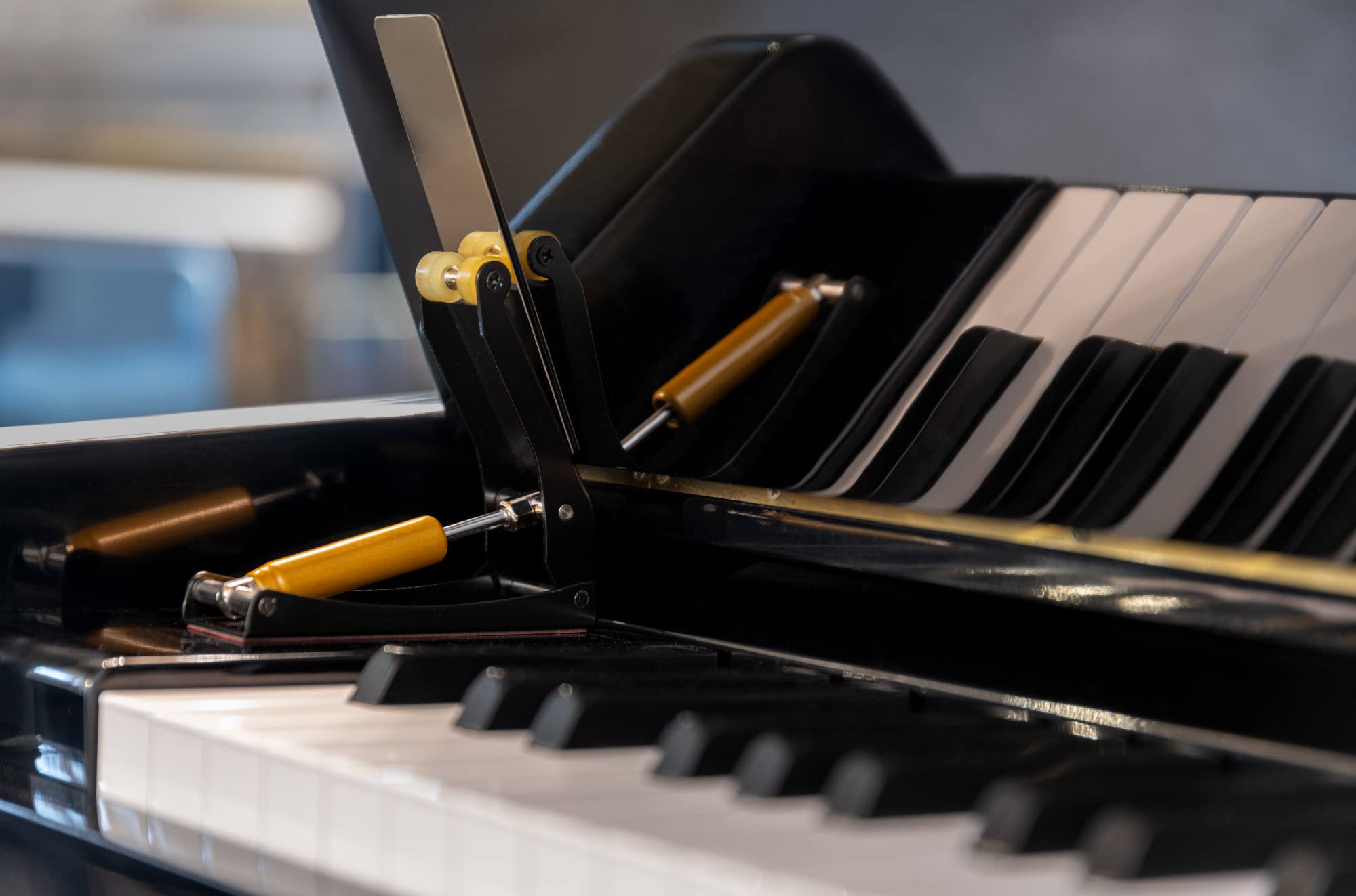 Classic Cantabile SF-10 Klappenbremse - Universelle “Soft Close”-Mechanik zum Nachrüsten für Klavier - Für langsames, leises Schließen der Tastaturabdeckung - Schwarz