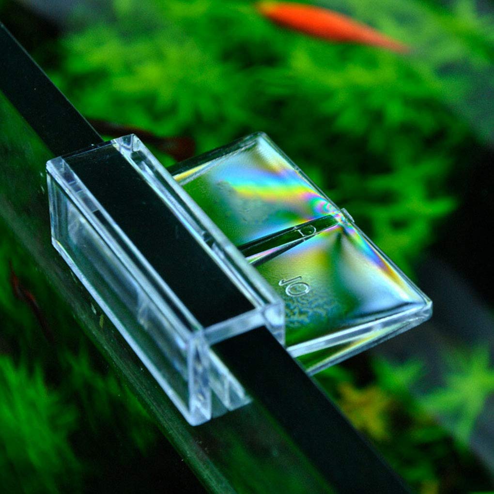 4 soportes de plástico transparente para acuario, cubierta de cristal, accesorios para acuario