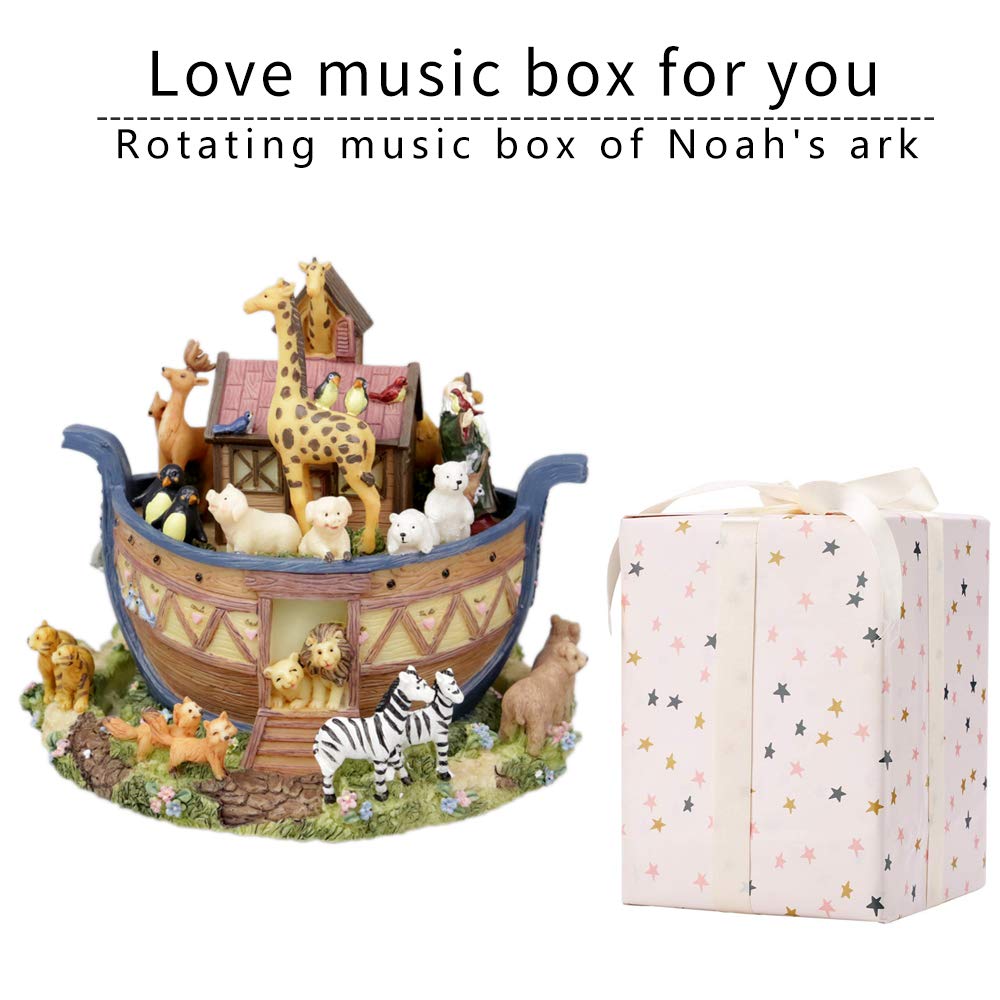 Amazon.com: LOVE FOR YOU Gift Wrapped Music Box Noah's Ark