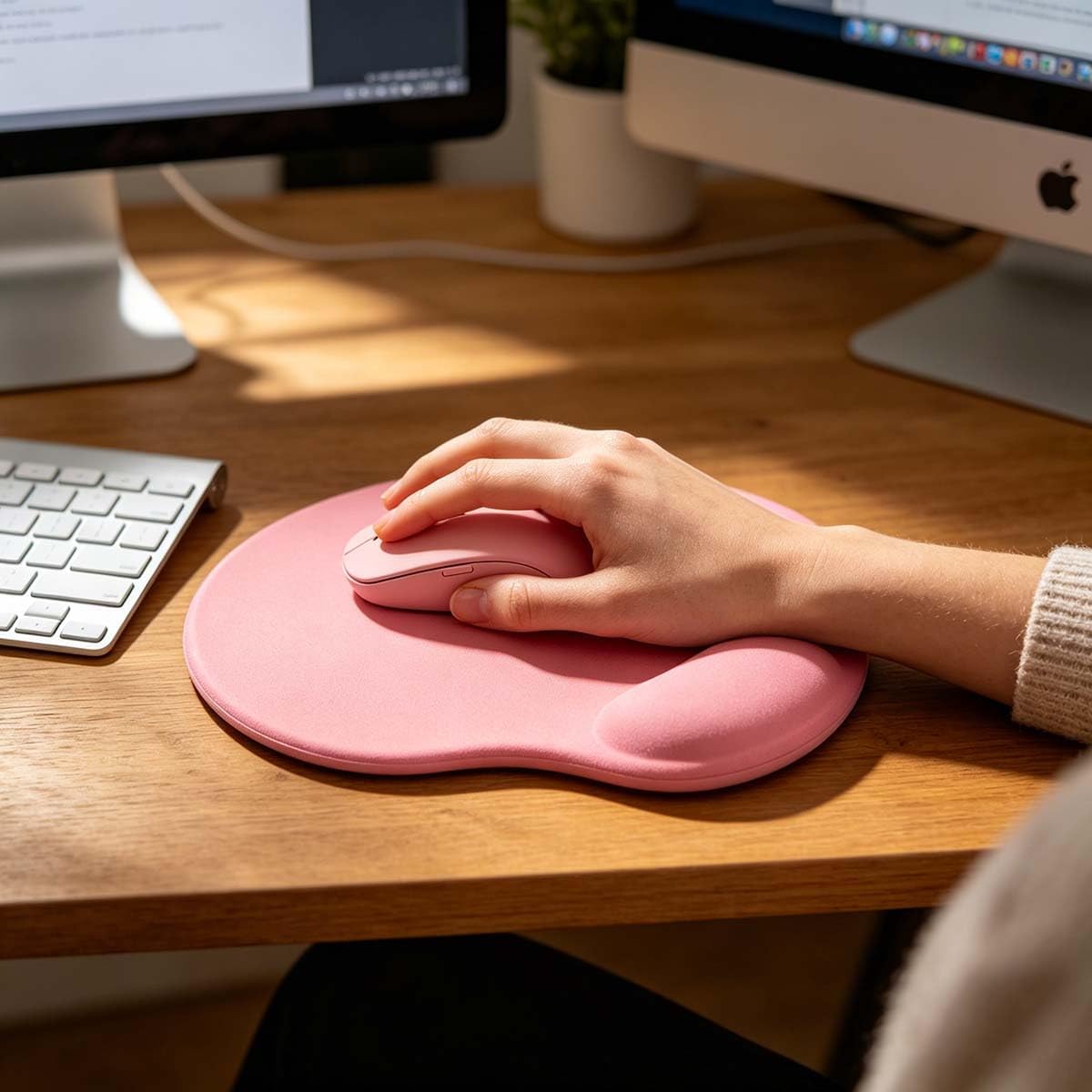 Mouse pad with Gel Wrist Support, Ergonomic Gaming Desktop Wrist Rest