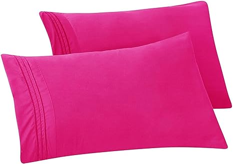 Elegant Comfort Solid Pillowcases 1500 Premium Hotel Quality Microfiber - Smooth Weave, Wrinkle And Stain Resistant, Easy Slip-On, 2-Piece Set, King Pillowcase, Brown