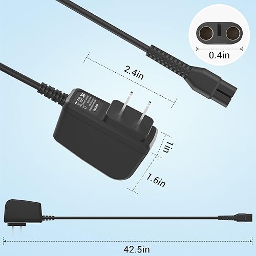 Miniatura 5 de CGGXJP 4.3V Charger Compatible with Philips Norelco One Blade Old Model A00390 QP2520 MG3740 QP2521 QP2522 QP2515 MG5700 MG3720 Electric Shaver