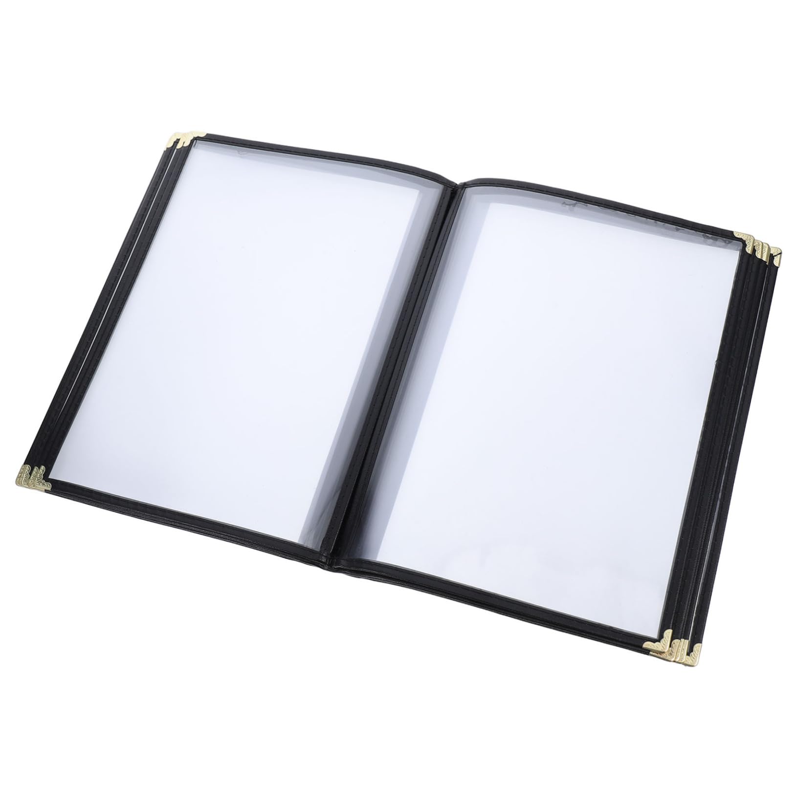 PRETYZOOM Restaurant Menu Folder Plastic Menu Cover A4 Size Drink List Holder Binder Inserts