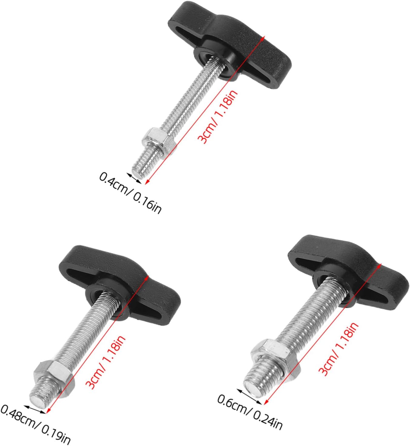6pcs Tripod Wing Knob Screw Set M4 M5 M6 for Camera