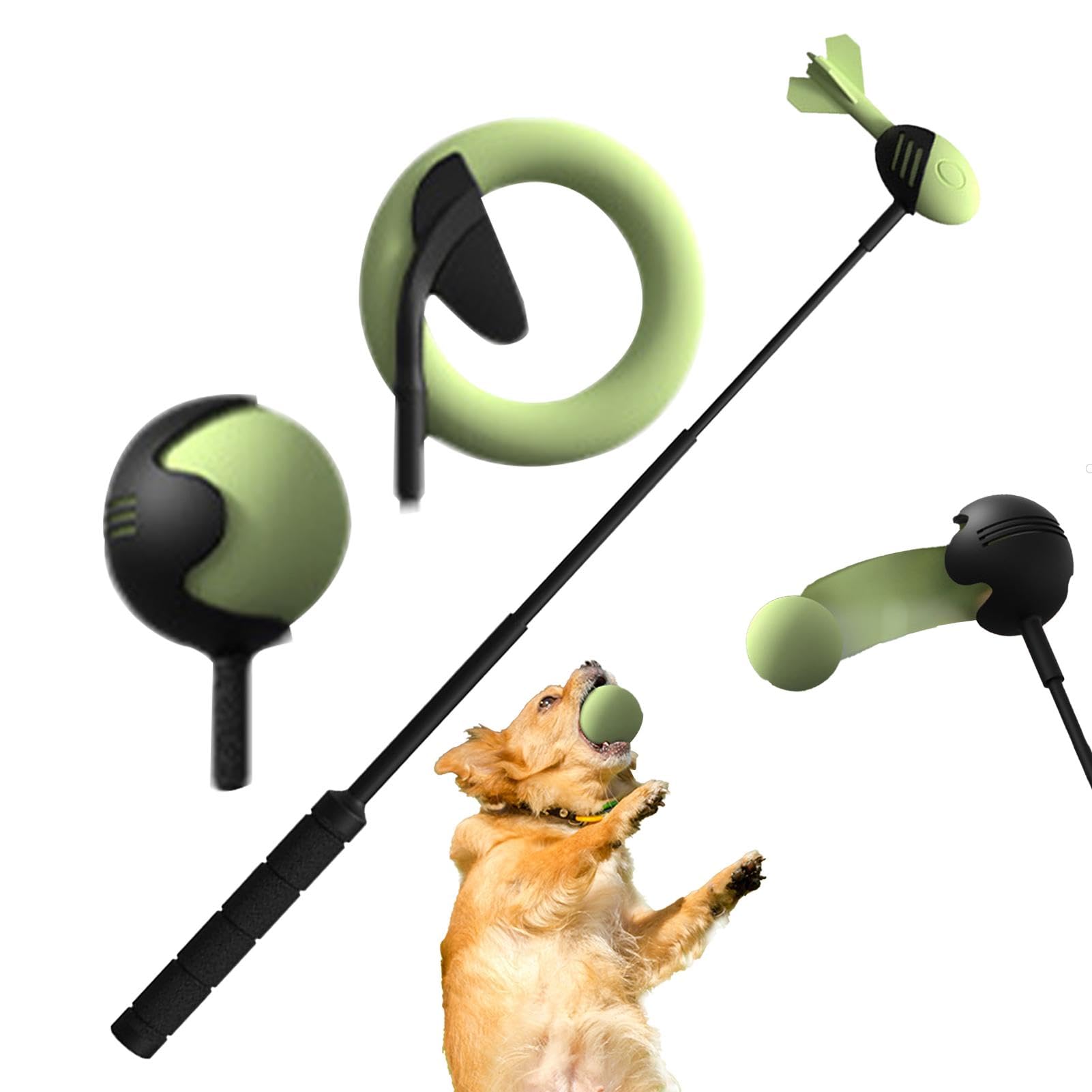 Puppy Toy Ball Thrower - Pet Toy Ball Thrower | Retractable Puppy Ball Throwing Stick, Pet Toy Ball Thrower