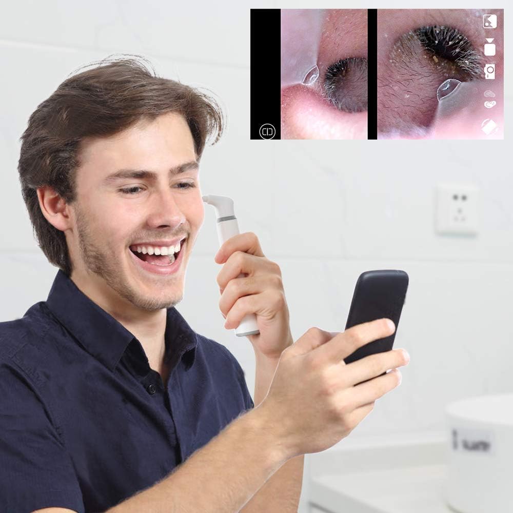 Otoscope lens being cleaned under running water