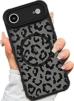 Vista 23 de AIGOMARA - Funda para iPhone 11 [Compatible con MagSafe] Diseño de patrón de leopardo negro para mujeres, niñas y hombres, suave, parachoques