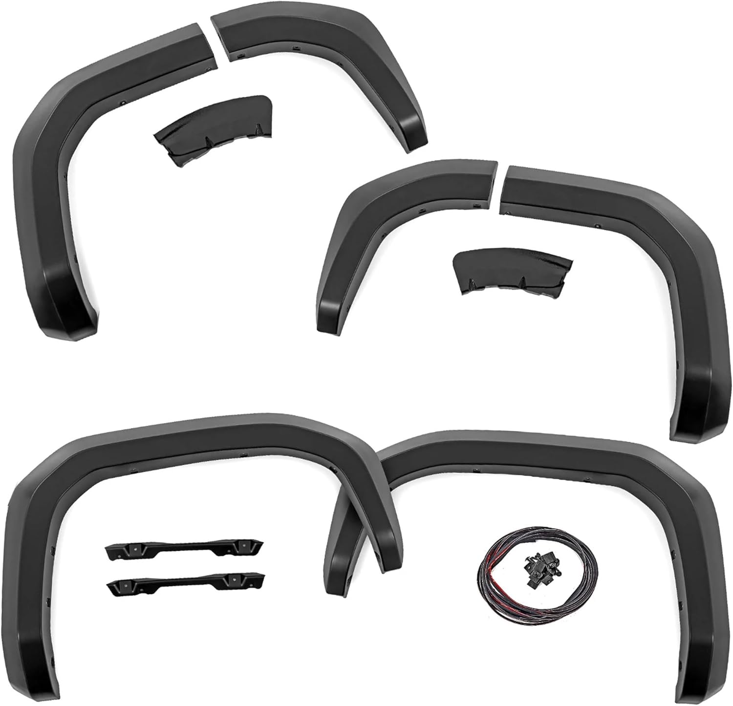 Rough Country Sport Fender Flares for Toyota 4Runner (2025-2026) - 1.75" Tire Coverage, 5.75" Height, UV-Resistant ABS, Paintable Matte Black
