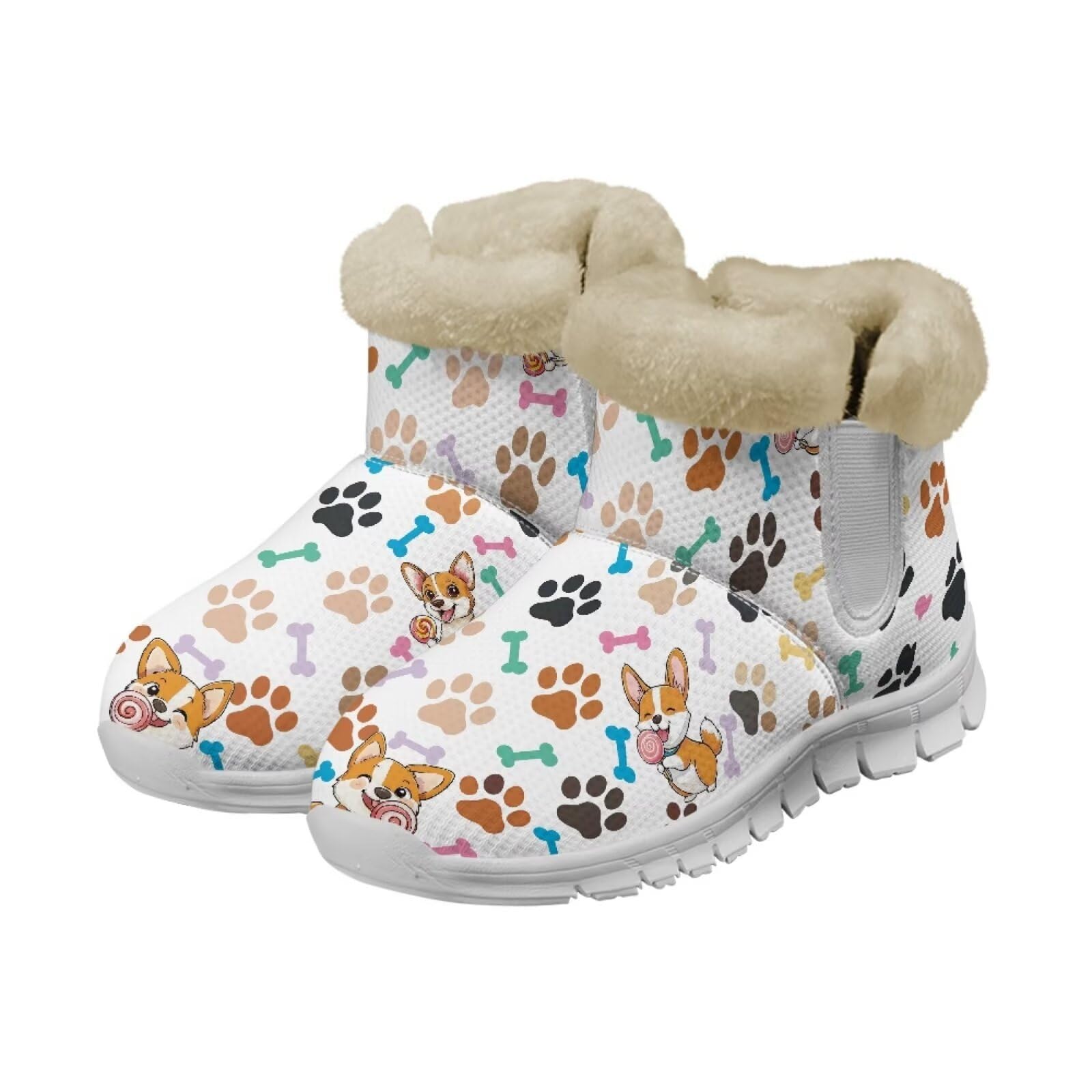 Womens Dog Winter Boots Warm Snow Boot Fuzzy Shoes Wide Width Slippers Hiking Tennis Booties