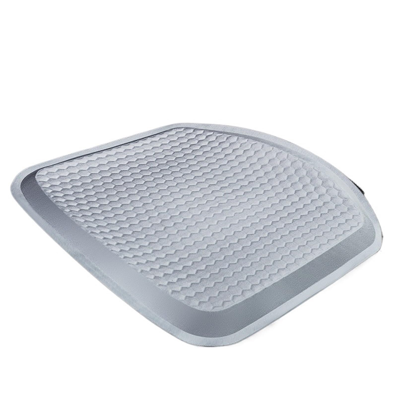 EGwvdgmb Gel Cooling Car Seat Cushion, GelCoolingCarSeatCushion2FacedHoneycombBreathableMatEasyCleanNonSlip(Grey)