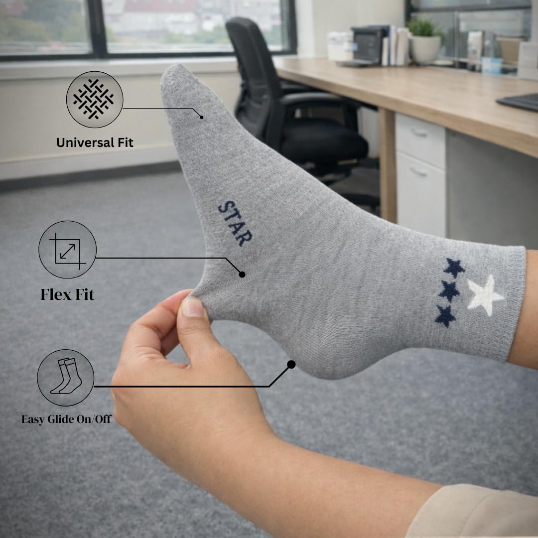 Mojaah Essentials Unisex Cotton Fine Sneaker Ribbed Ankle Socks | Ultra-Soft, Breathable & Stretchable | Sweat-Absorbent & Moisture-Wicking | Socks for Men & Women | Daily & Casual Wear | Pack of 5 1