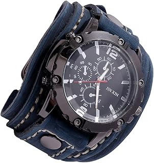 POPETPOP Casual Wristwatch Big Watch Reloj Deportivo para Hombre Mens Wrist Watches, Cowhide Strap Watch, Men Strap Watch for Men Male Boy Mens Sports Watch Watch Men Black Men Watch