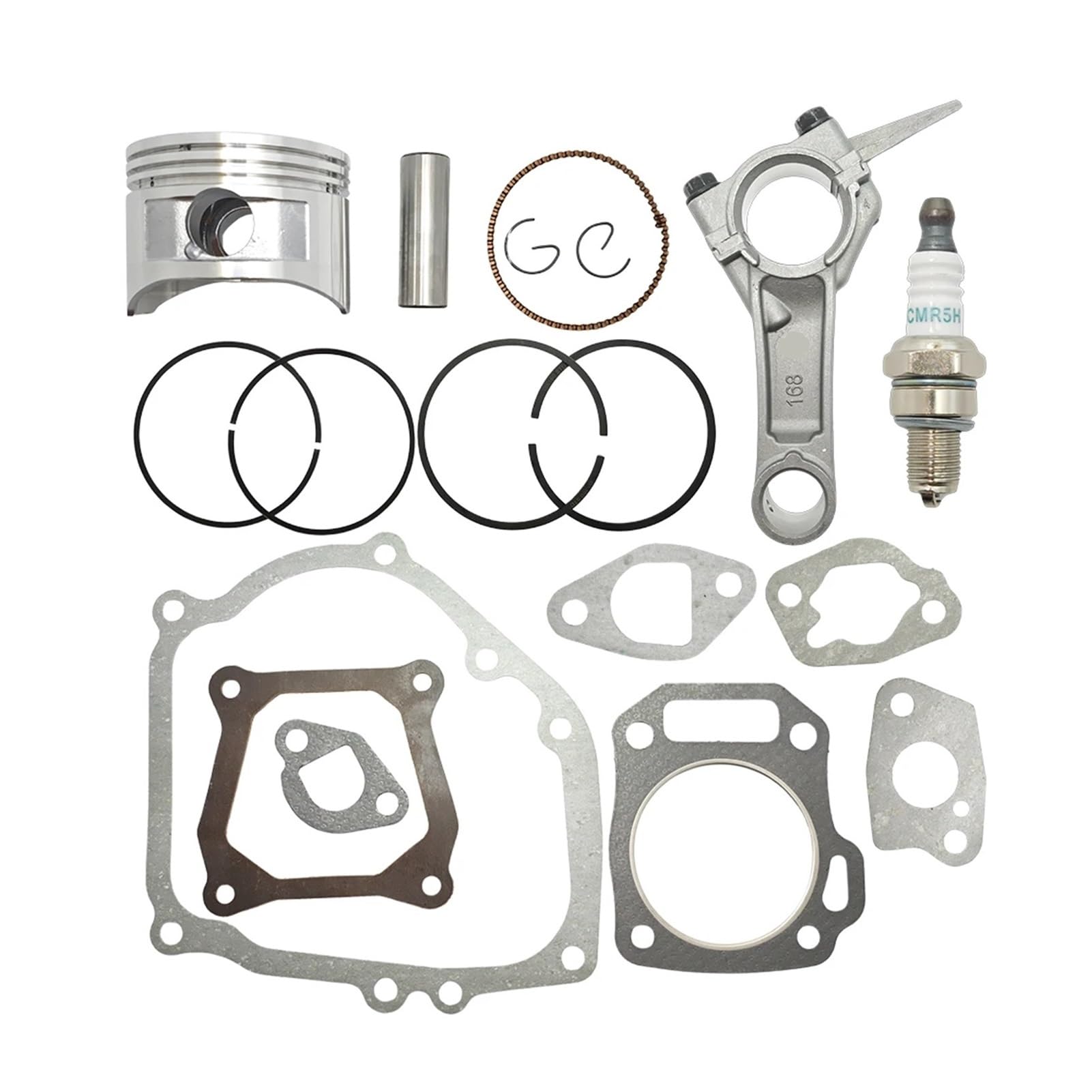 Kit De Anillo De Pistón De 68mm Apto For Motor Generador De 4 Ciclos GX160 5,5 HP con Juego De Juntas Completas De Biela