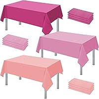 Vista 13 de Frienda 12 manteles de plástico desechables de colores surtidos, manteles rectangulares de plástico desechables para fiestas temáticas, cumpleaños