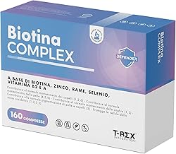 Biotina Complex - Integratore per Capelli con Biotina, Rame, Zinco, Selenio e Vitamina B2 - Per Crescita Capelli, Unghie e Pelle - 160 mini compresse (5 mesi di Fornitura)