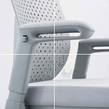 office chair gaming chair computer chair Office Computer Desk Chairs for Home, Ergonomic Mid Back Fabric Mesh Swivel Office Chair with Lumbar Support (Color : Grey)