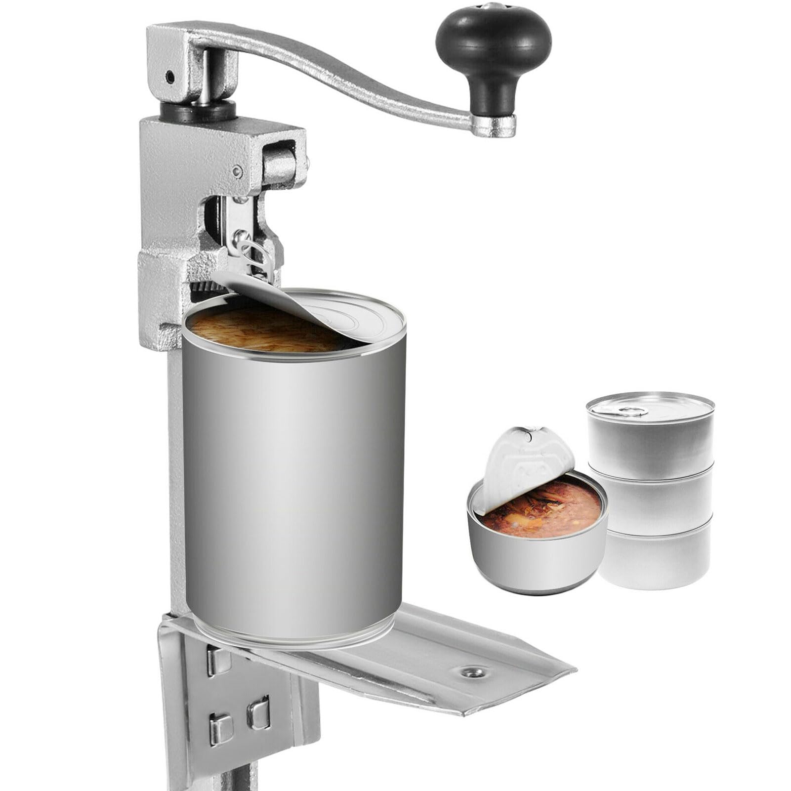 Abrelatas Manual de Mesa para Trabajo Pesado, Abrelatas Comercial con Base de Acero Chapado para Restaurante, Comida, Cocina Industrial, Bar de Hotel