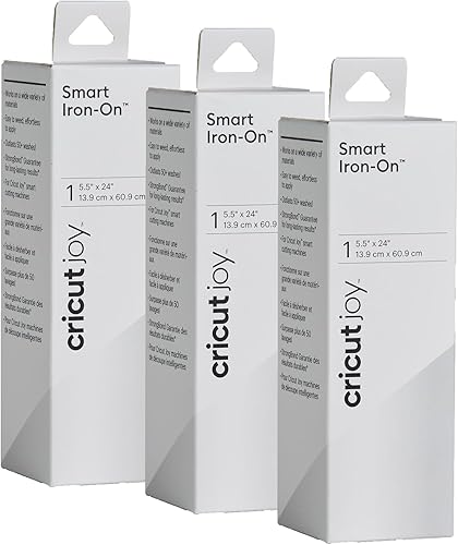 Vista 8 de Cricut Vinilo inteligente para planchar, blanco, rollo de 2 pies (5.5 pulgadas x 24 pies) para Joy Machine, corte sin alfombrilla para formas