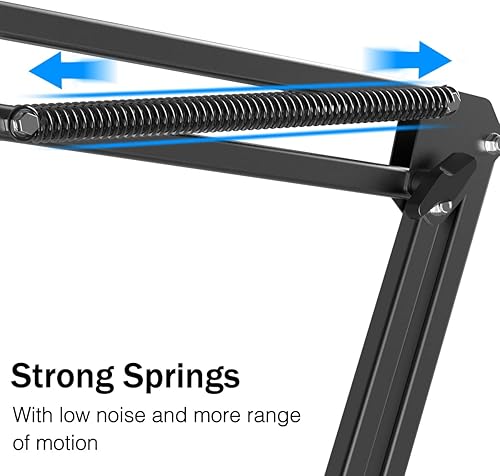 Miniatura 4 de FIFINE Soporte de brazo para micrófono con paquete de soporte de trípode, brazo de micrófono de construcción de metal resistente con soporte de