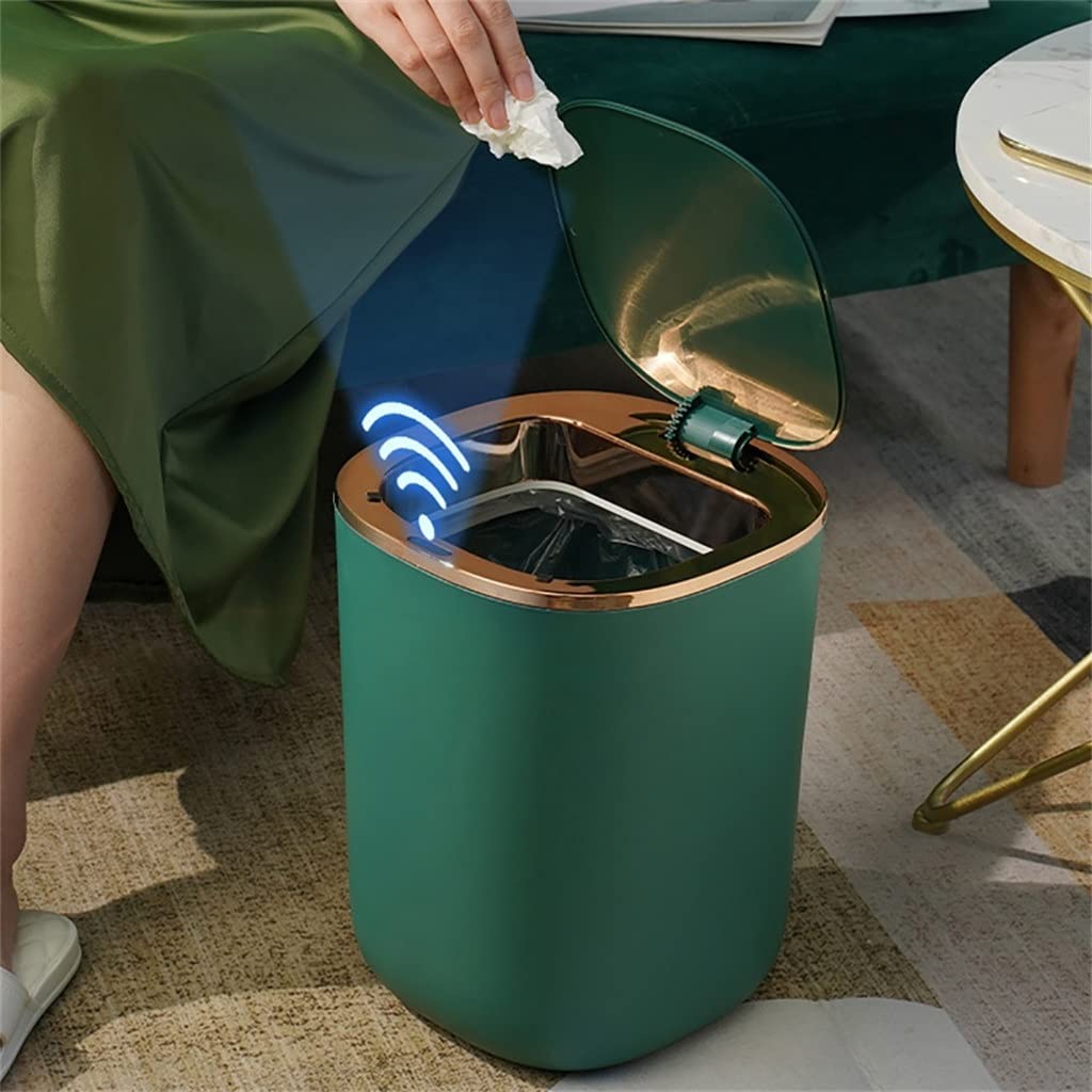 12l sensor inteligente basura contenedor de cocina baños baño puede inducción automática al agua con tapa