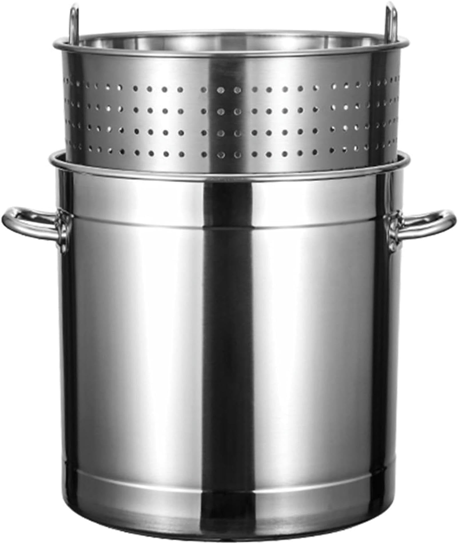 IUokLU Stainless Steel Multicooker - Stock Pot and Strainer Basket Crawfish Seafood Boil Turkey Fryer Pot for Boiling Deep Frying,Induction Cooker 40 * 40cm (Induction Cooker 40 * 40cm)