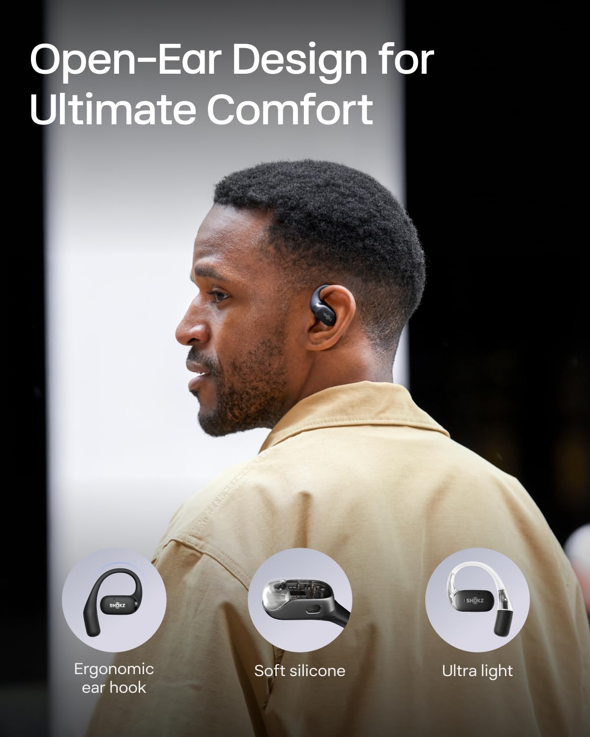 SHOKZ OPEN FIT(BLACK) 6IfYn-m11236704846 テレビ・オーディオ 