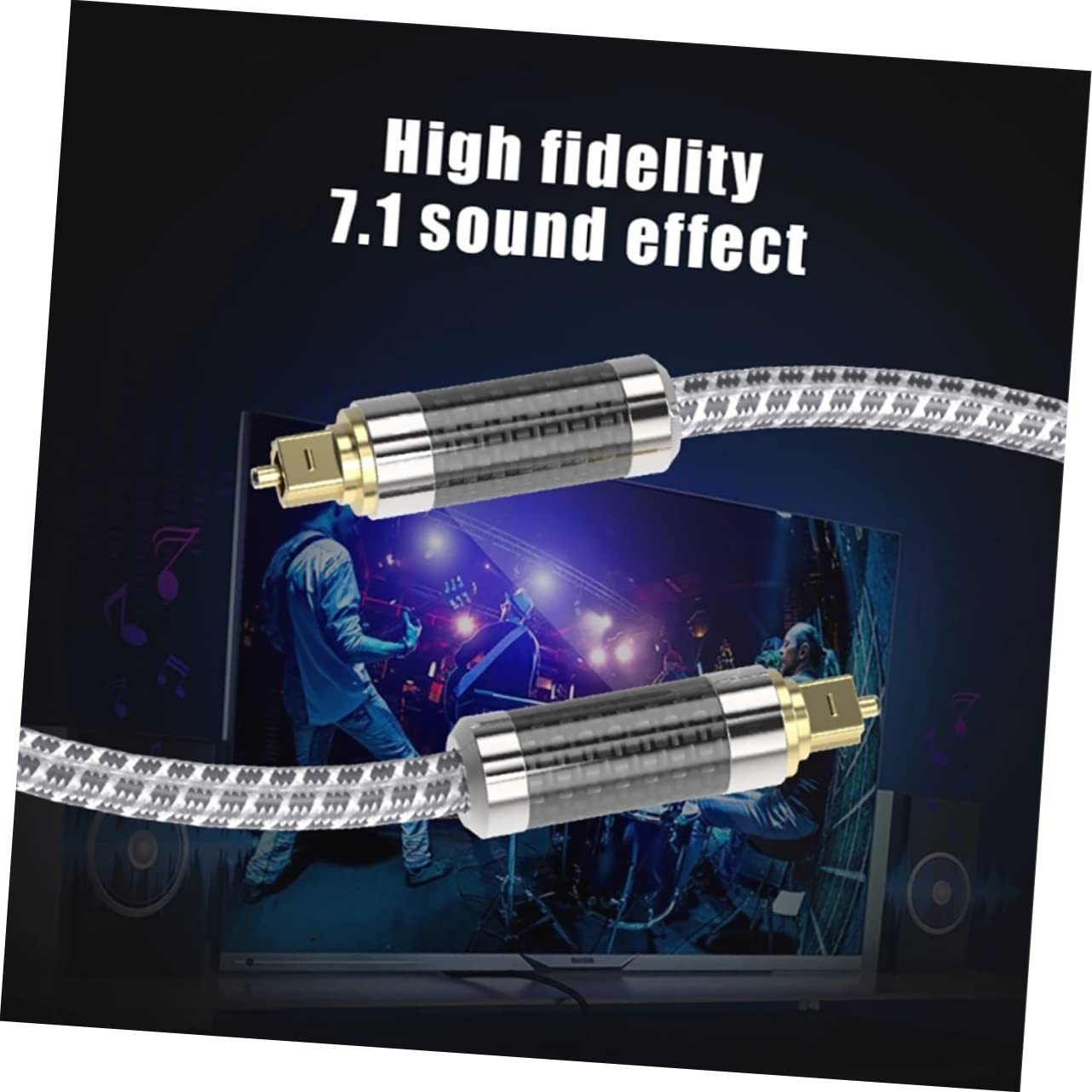 Mikikit Cavo Audio Ottico Maschio Maschio Cavo Digitale Per Home Theater Alta Fedeltà Trasmissione Senza Disturbi Connettori Placcati Per Monitor e Amplificatori