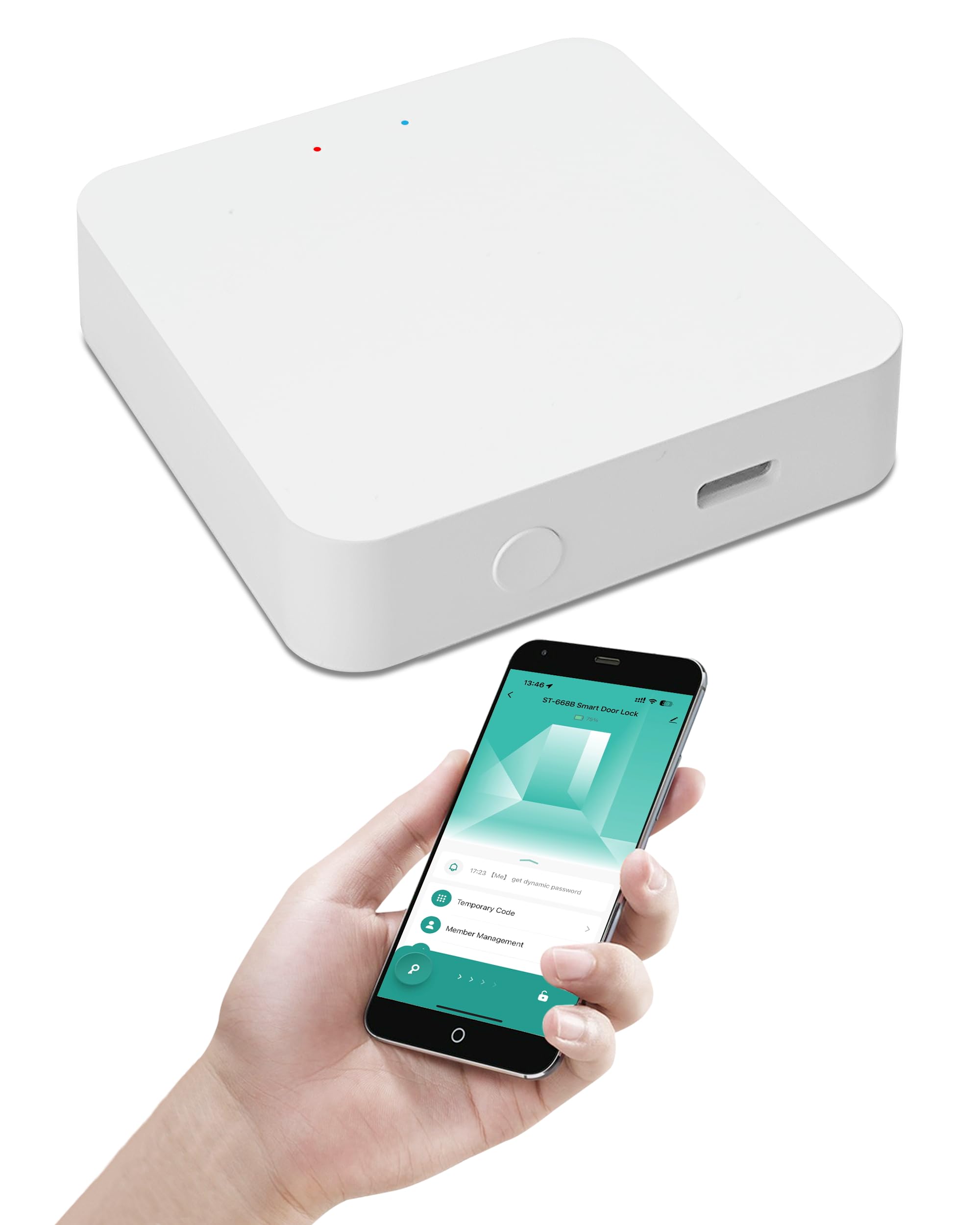 Hidalife Bluetooth Gateway for Smart Door Lock, WiFi Gateway for Smart Life, Tuya/SmartLife App to Remotely Control, Voice Control Compatible with Alexa & Google Assistant,Only Support 2.4G WiFi-image-23
