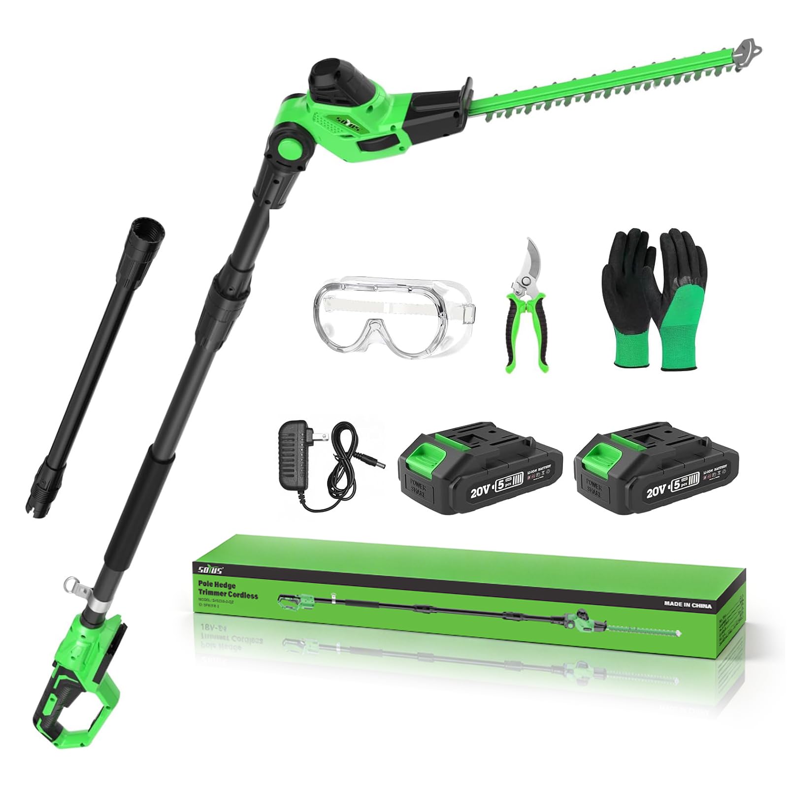 Amazon.com : SOYUS Pole Hedge Trimmer Cordless, 18-inch Electric Amazon.com : SOYUS Pole Hedge Trimmer Cordless, 18-inch Electric