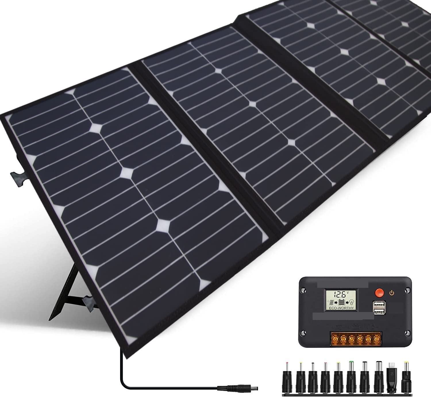 Pannello Solare Pannello Solare Solar Energy 50W 100W Solar Folding Pack Energy Storage Power Charging Pack(Sunpower50W2 Folding Package)