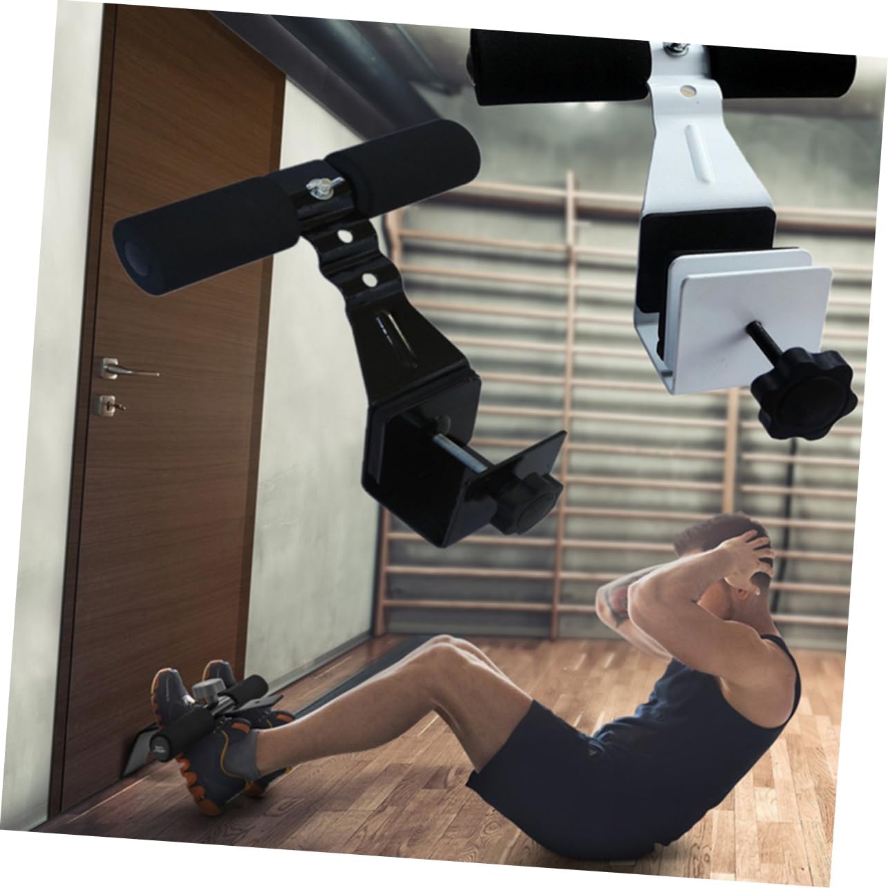 Core Trainer Sit-ups Machine Iron Material Height Adjustable Home Workout