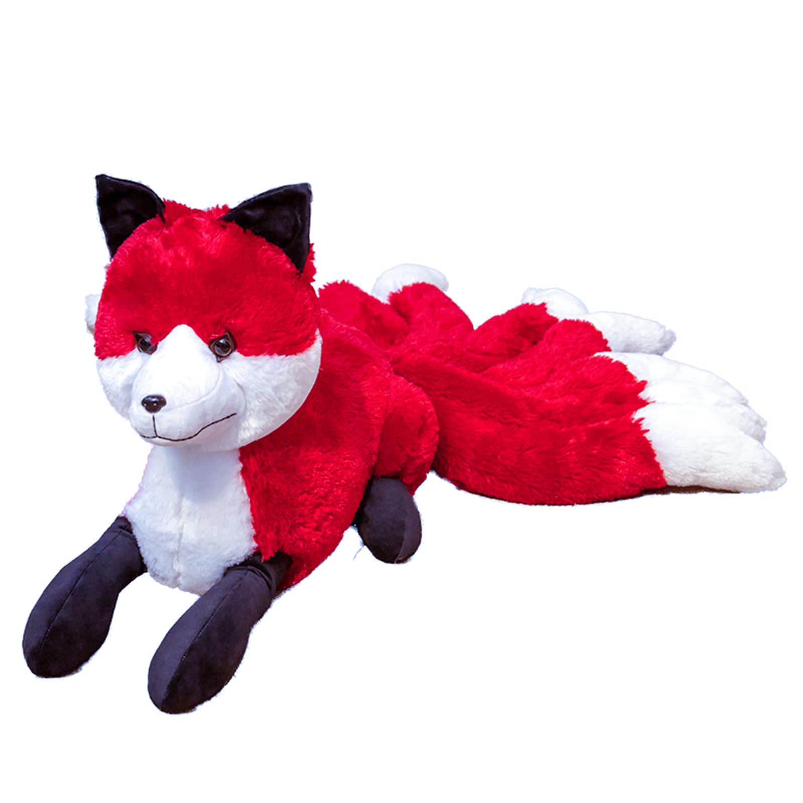 RLOMUTE Nine-tailed fox Plush Toy Myths and legends Stuffed Animal Super Soft Cute for Birthday Companions Bedroom Home Decor Collectible Gift for kids Boys Girls Toys red 22inch — image 1
