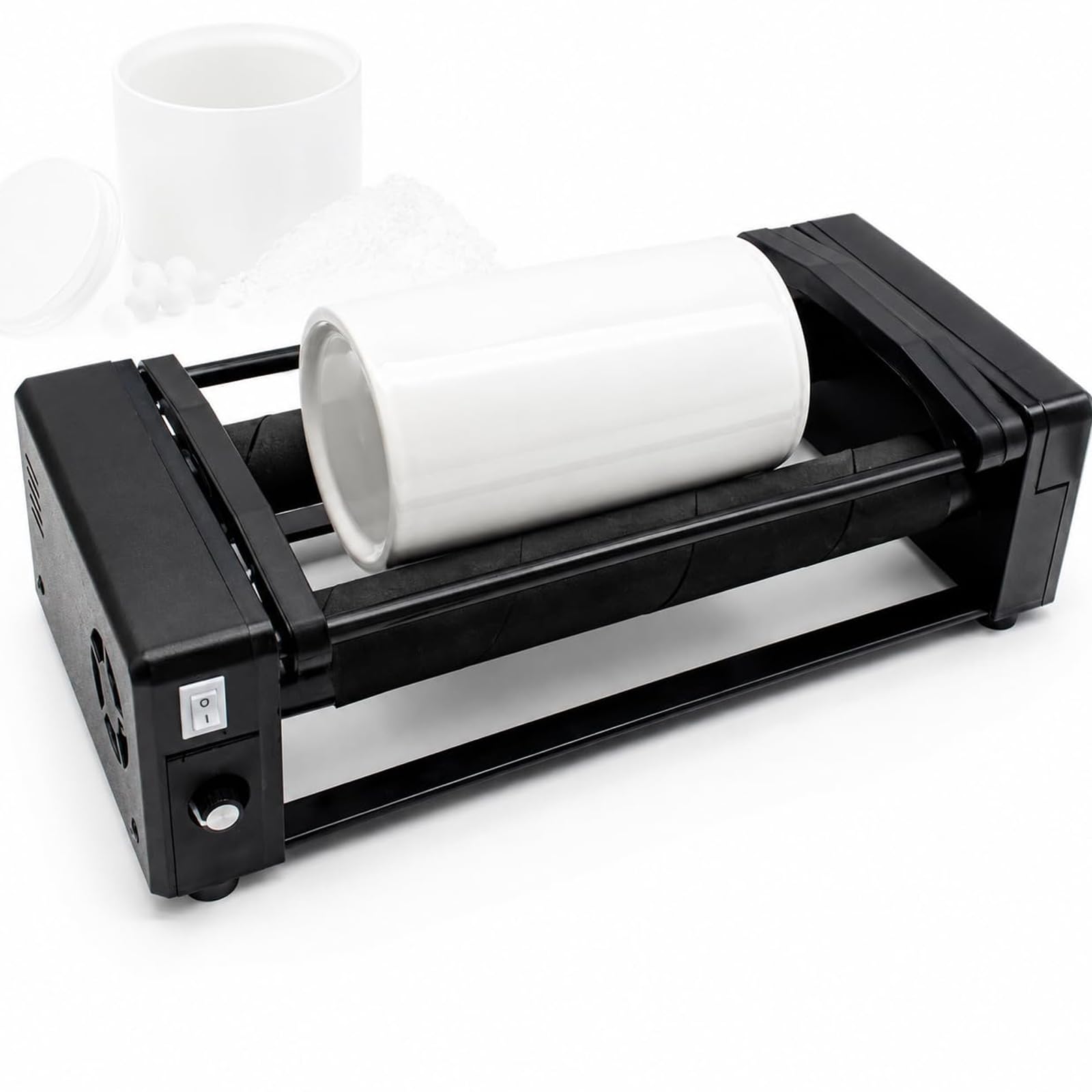 Labor-tischkugelmühle, Horizontale Kugelmühle Mit Polierfunktion Und 0,4-l-keramikbehälter, Mahlkapazität 50–150 Ml, Mit Digitalem Timer Für Die Schmuckherstellung Und Probenvorbereitung