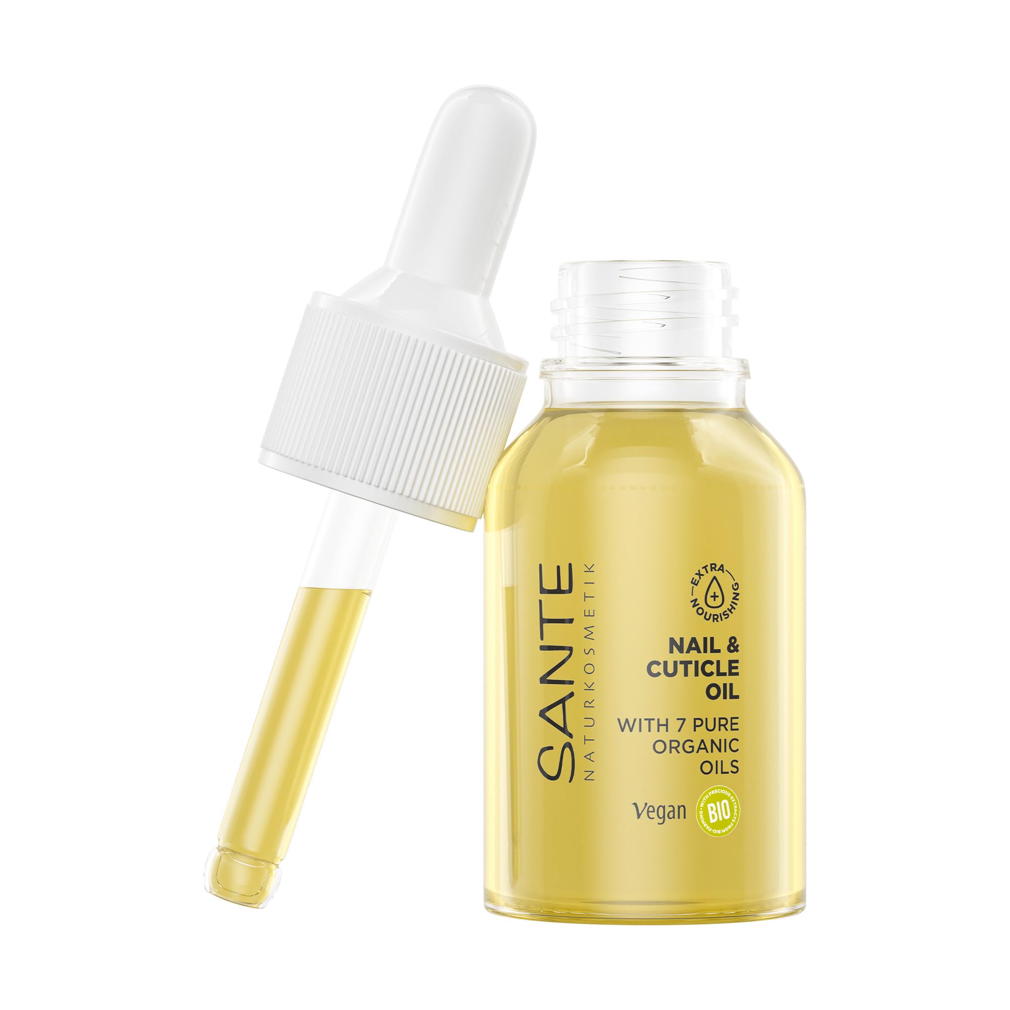 SANTE Naturkosmetik Nail & Cuticle Oil, Nail Care Oil for Nails & Cuticles, with Organic Oils & Vitamin E, Vegan, 15 ml