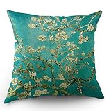 Van Gogh Pillow Case Classic Arts Painting Almond Blossom Tree Throw Pillow Case 18