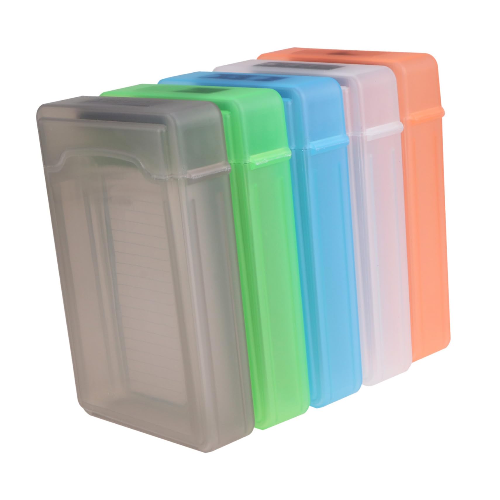 5 Pezzi Custodia Hard Disk Rigida Protettiva in Plastica Durevole con Chiusura Sicura e per Organizzazione Adatta Esterni Colori Misti