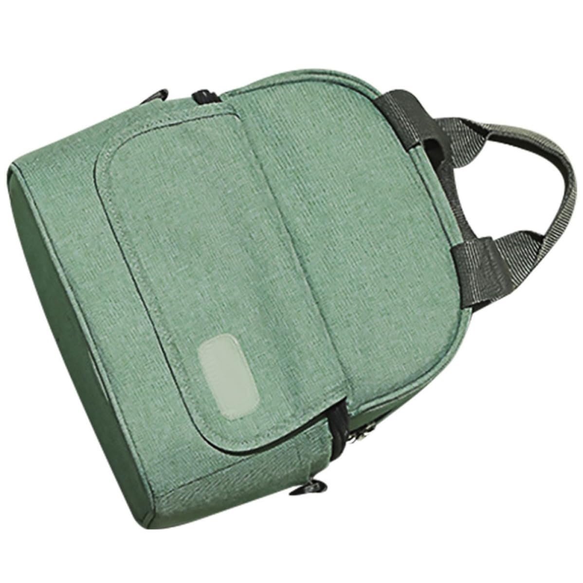 Bolsa Portátil para Lactancia Materna Doble Capa y Aislamiento Térmico de 14 Horas, Material de Poliéster y Algodón, Bolsillos Laterales y Red Trasera para Almacenamiento