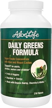 Daily Greens Formula Aloe Life 120 Tabs