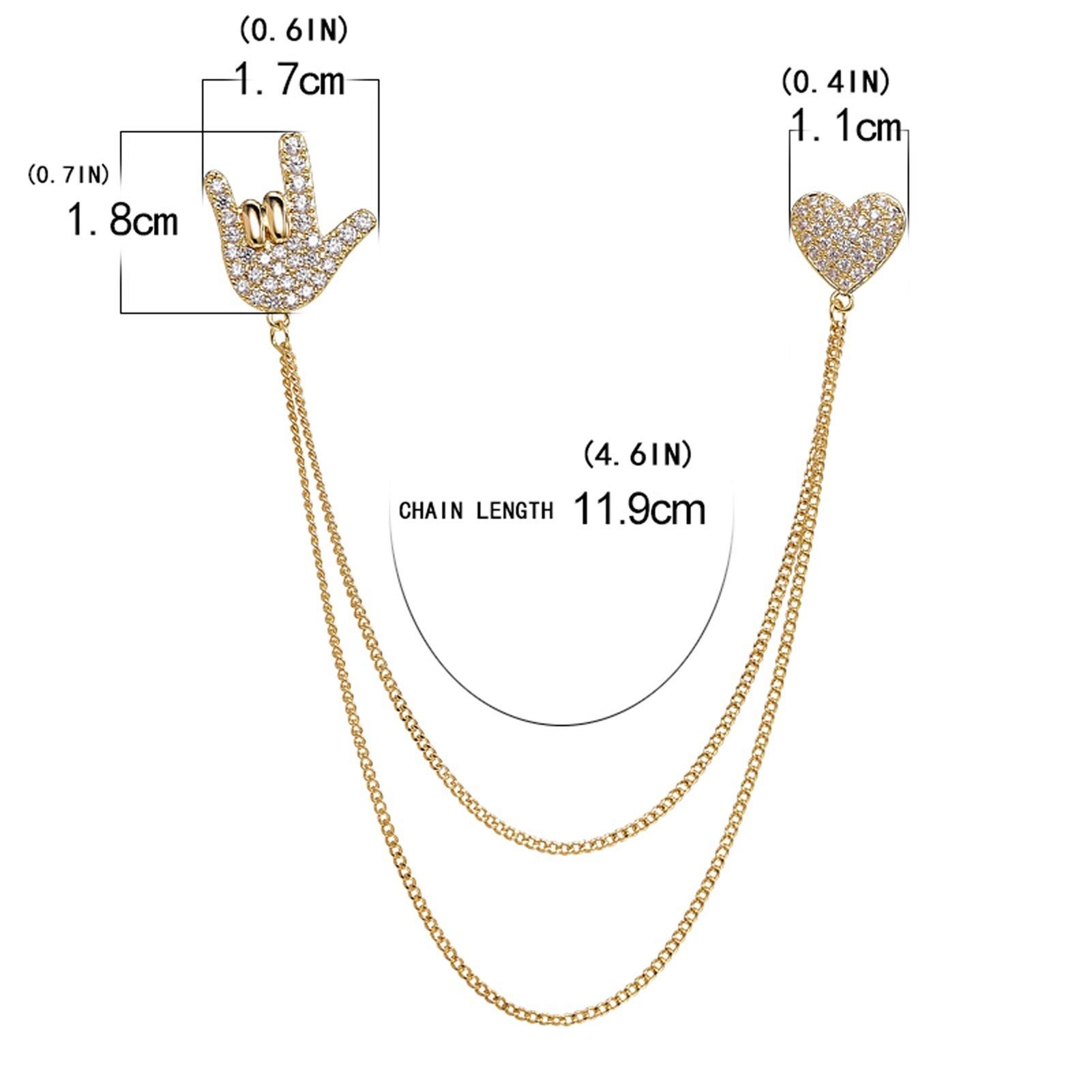 Broches, Cadena de aleación Broche, Moda for Ladies Coat Brooch Pin Accessories Simple Cardigan Accesorios gama alta Alfileres(A)